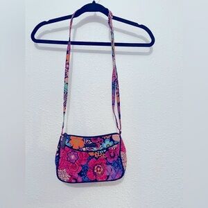 Vera Bradley Floral Fiesta Little mini Crossbody Adjustable strap zipper